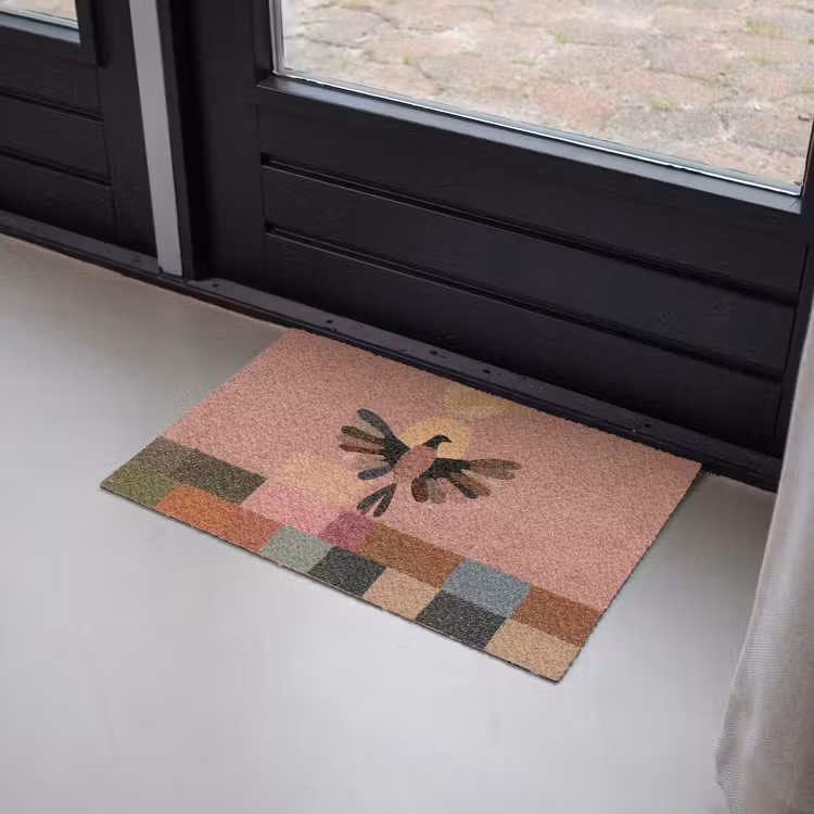 Illustratie - Vogel - Vlakken - Kleurrijk Deurmat klein -sfeer2