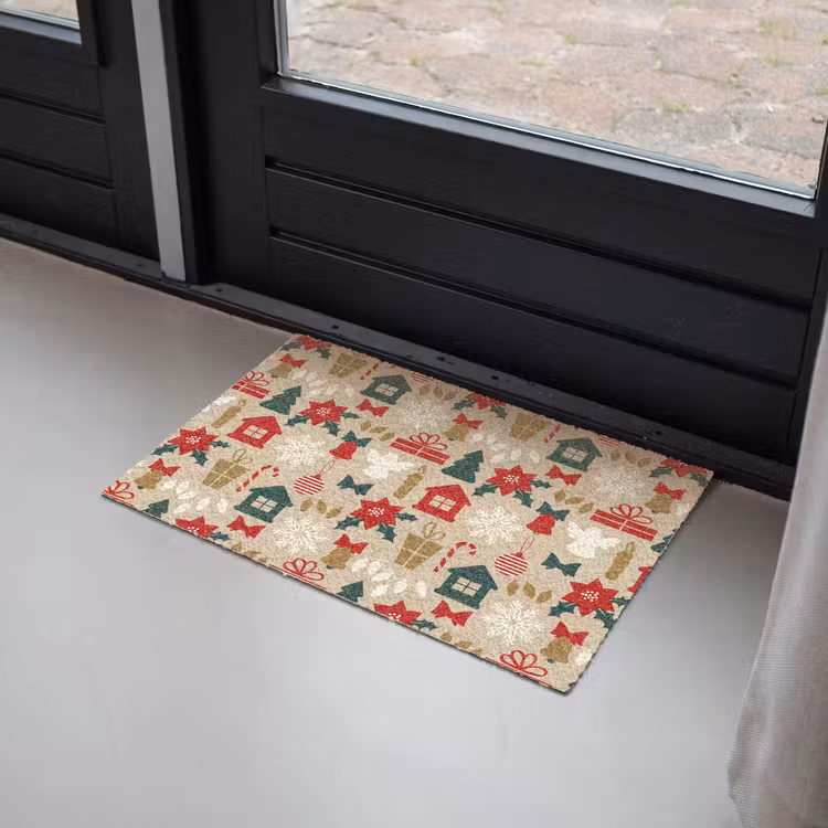 Illustratie - Kerst - Beige Deurmat klein 898 -sfeer2