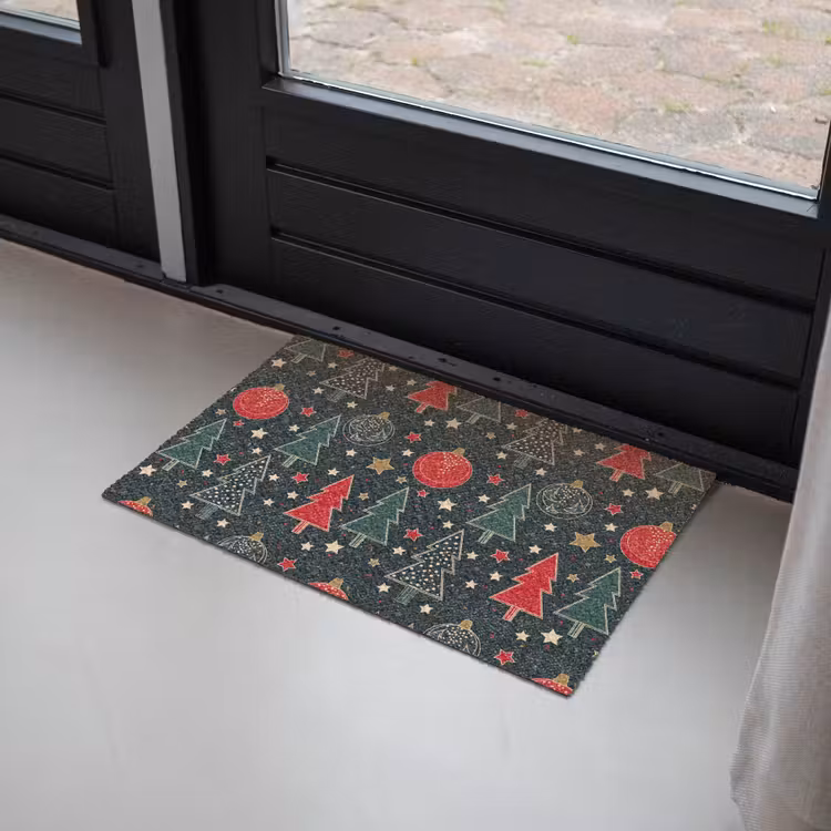 Illustratie - Kerst - Sterren - Groen Deurmat klein 898 -sfeer2