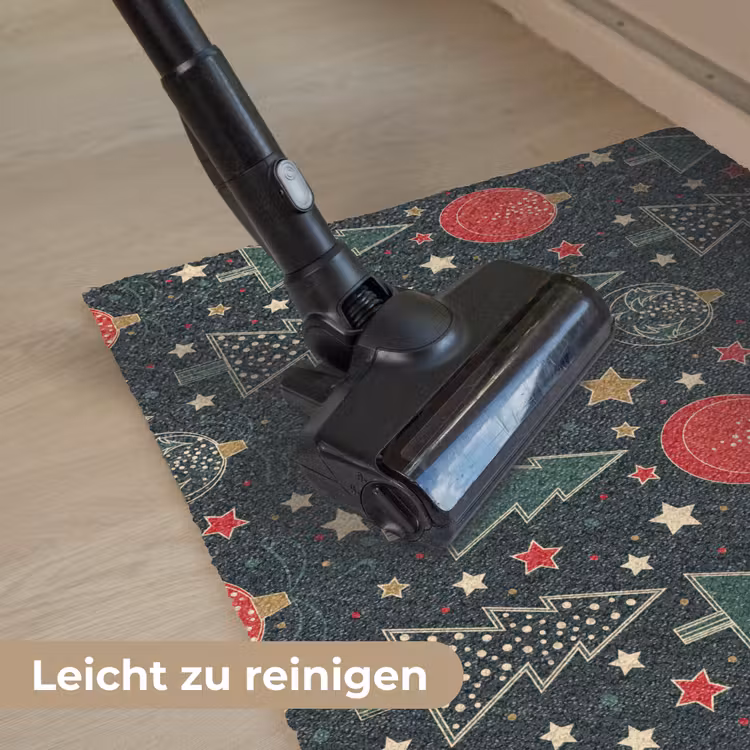 Illustratie - Kerst - Sterren - Groen Deurmat klein 898 -reinigen_DE