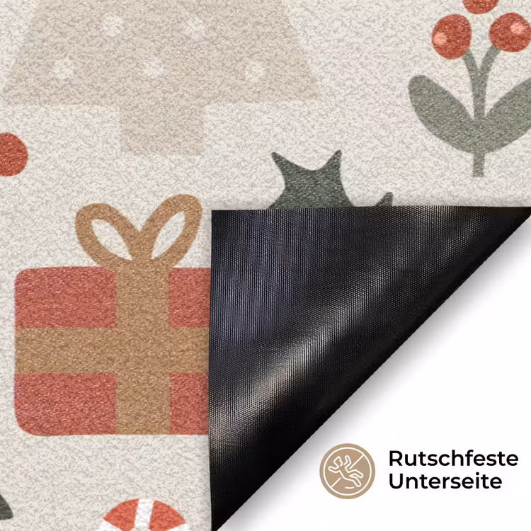 Illustratie - Kerstfiguren - Beige Deurmat klein 898 -antislip_DE