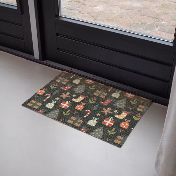 Illustratie - Kerstfiguren - Groen Deurmat klein 898 -sfeer2