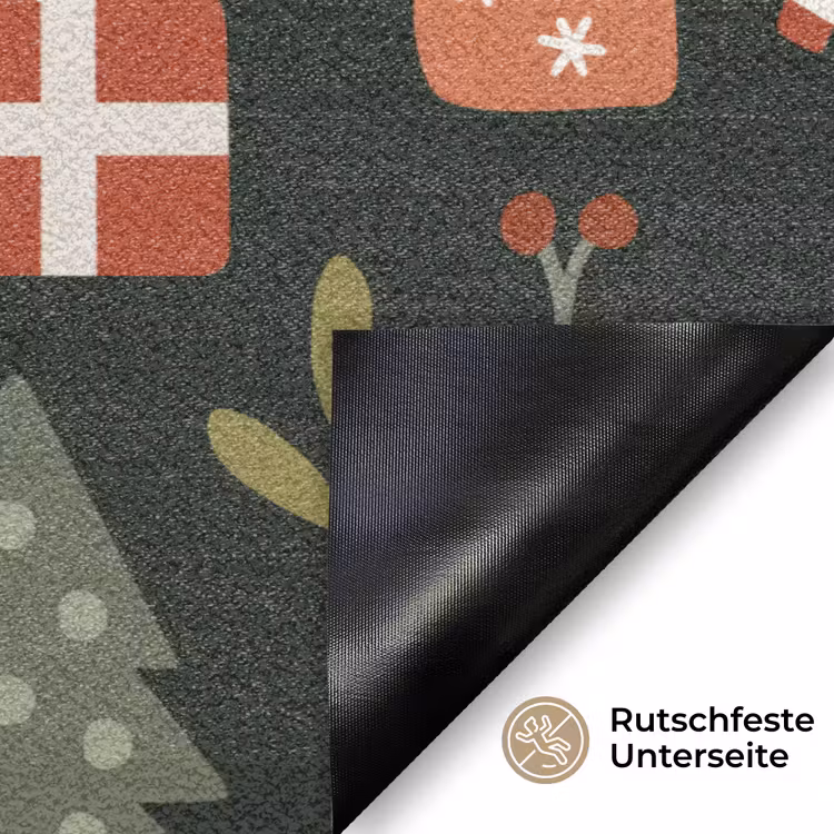 Illustratie - Kerstfiguren - Groen Deurmat klein 898 -antislip_DE