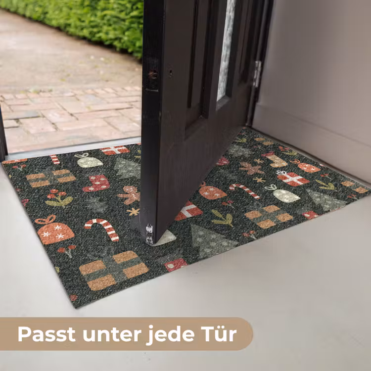Illustratie - Kerstfiguren - Groen Deurmat klein 898 -USP_DE