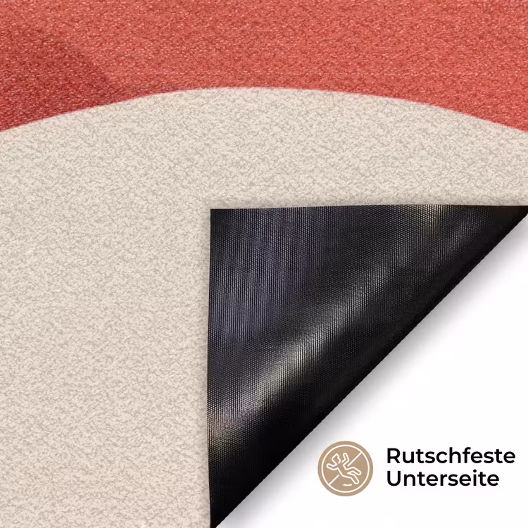 Illustratie - Kerstman - Rendieren - Rood Deurmat klein -antislip_DE