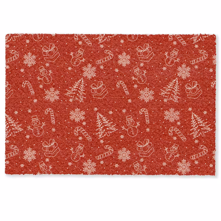 Illustratie - Kerstsymbolen - Rood Deurmat klein 898 -zkaufland3d