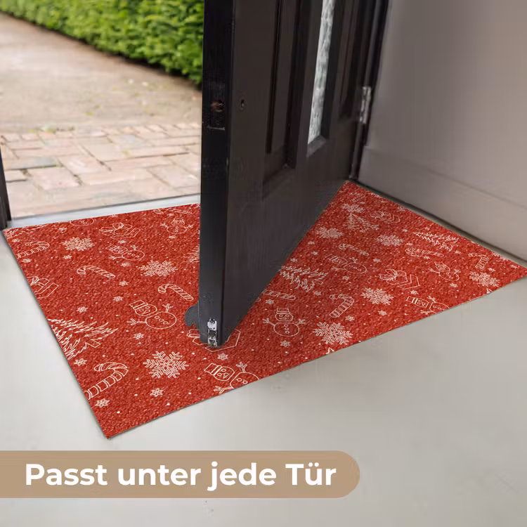 Illustratie - Kerstsymbolen - Rood Deurmat klein 898 -USP_DE