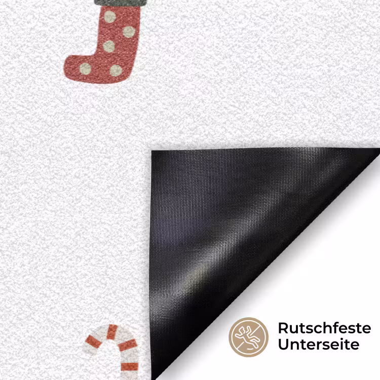 Illustratie - Kerstsymbolen - Wit Deurmat klein 898 -antislip_DE