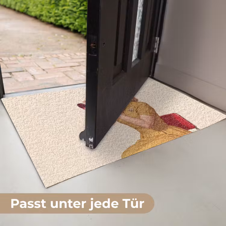 Illustratie - Mascara - Vrouw - Geel Deurmat klein -USP_DE