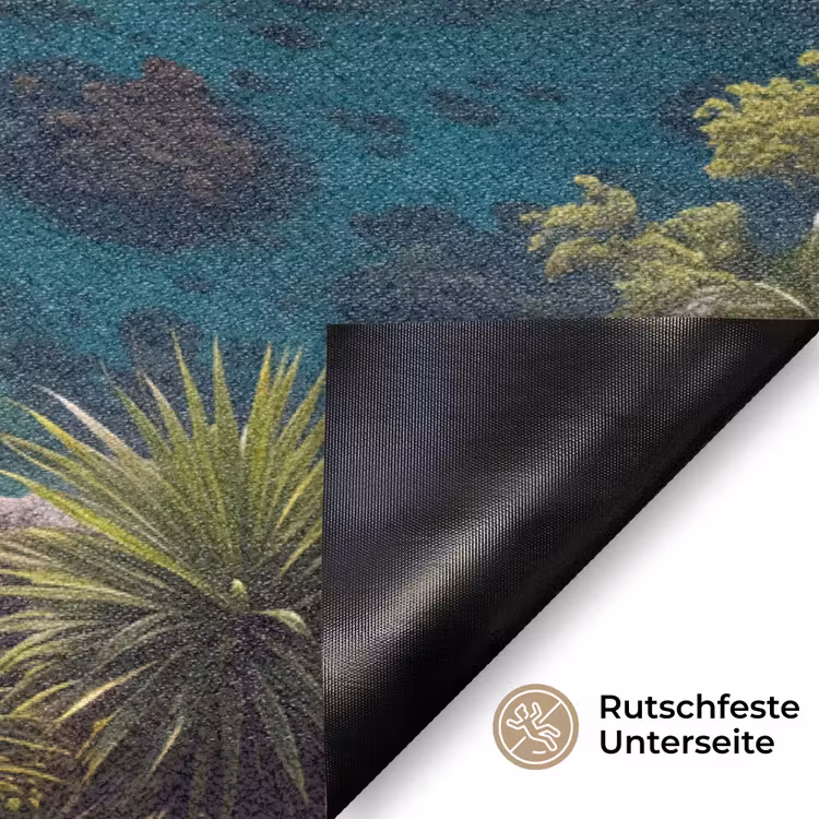 Fußmatte - Insel – Tropisch – Wasser – Palmen – Natur - Eiland - Tropisch - Water - Palmbomen - Natuur Deurmat klein