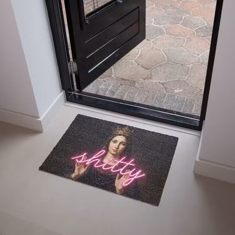 Ironisch - Tekst - Neon Deurmat klein -sfeer5