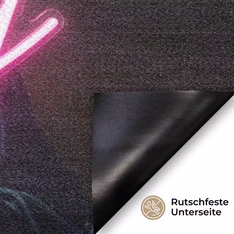 Ironisch - Tekst - Neon Deurmat klein -antislip_DE