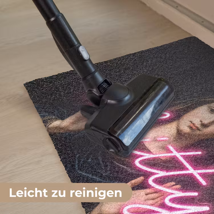 Ironisch - Tekst - Neon Deurmat klein -reinigen_DE