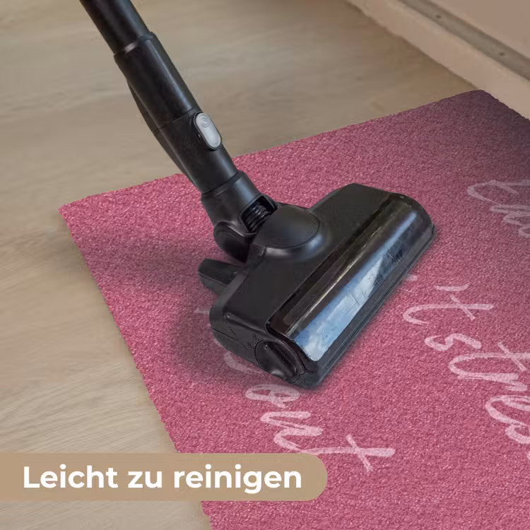 eat me out don't stress me out - Roze - Minimalistisch Deurmat klein -reinigen_DE