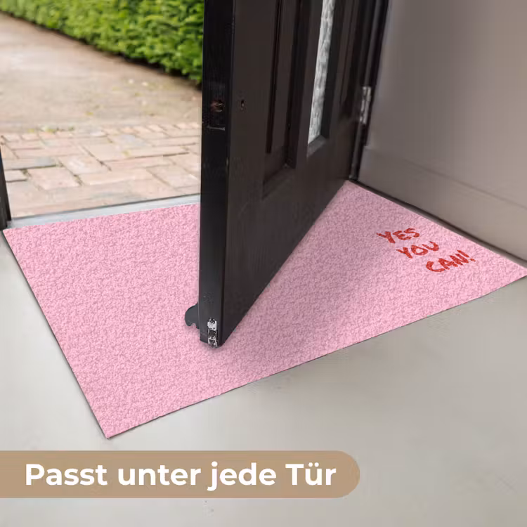 Yes you can do it - Rood - Roze Deurmat klein -USP_DE