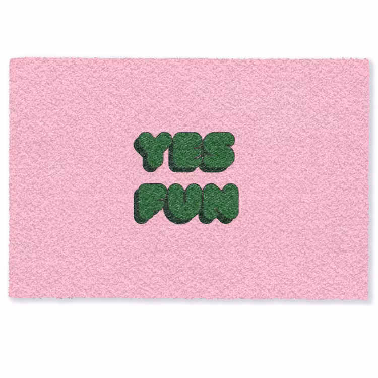 Yes fun - Groen - Roze Deurmat klein -zkaufland3d