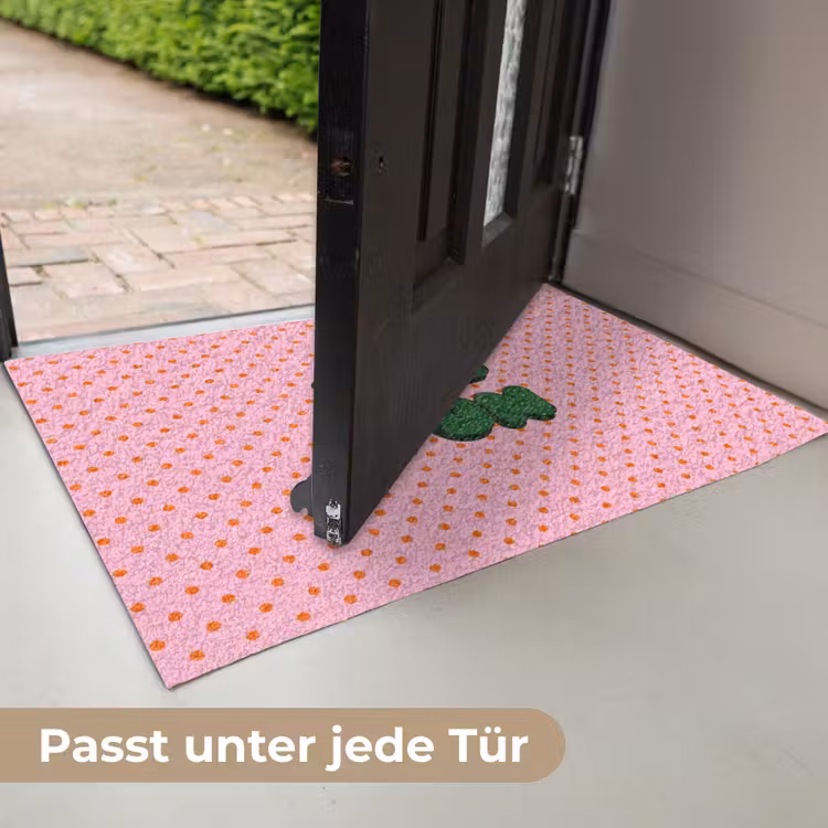 Yes fun - Groen - Roze - Stippen Deurmat klein -USP_DE