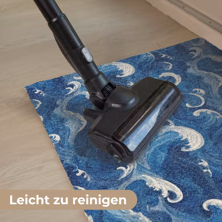 Japans - Oceaan - Golven - Blauw Deurmat klein 898 -reinigen_DE