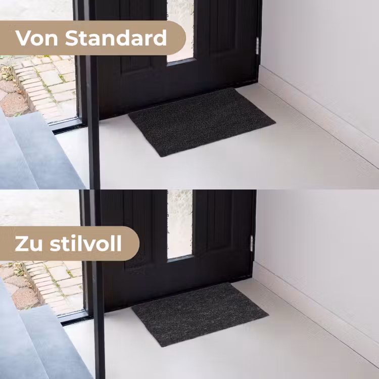 Tegels - Patroon - Marmer - Zwart Deurmat klein 898 -voor-na_DE