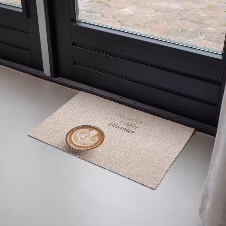 Koffie - Obessive Coffee Disorder - Beige Deurmat klein -sfeer2