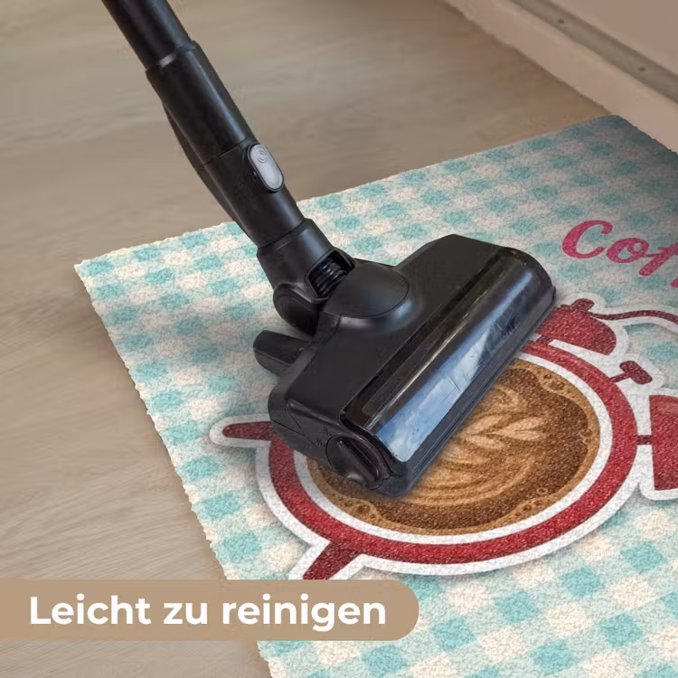 Koffie - Klok - Groen Deurmat klein -reinigen_DE