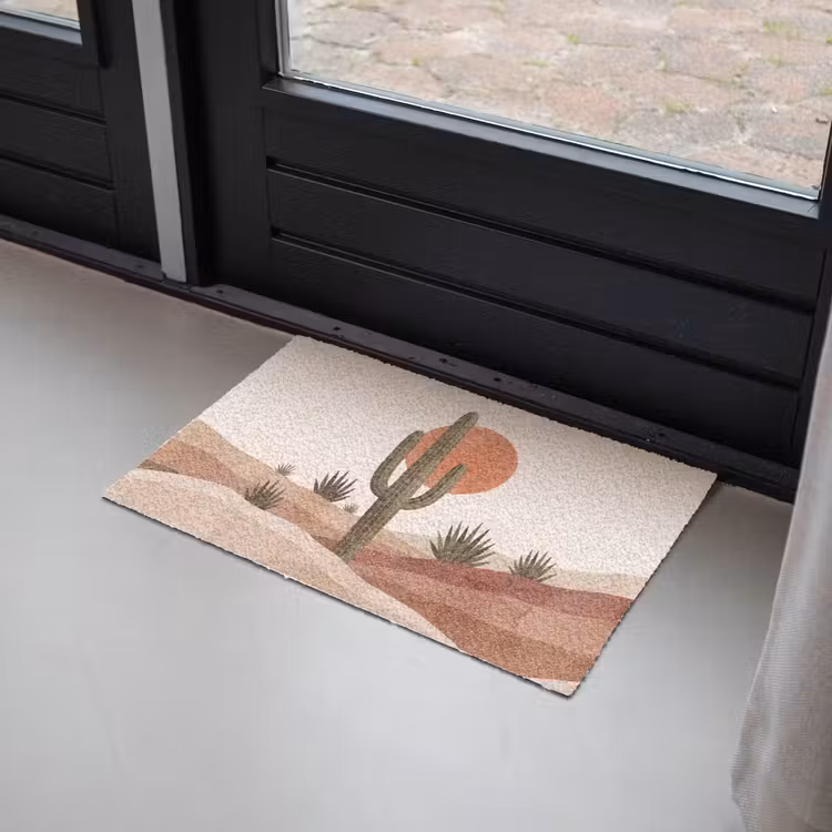 Cactus - Duinen - Modern - Landschap - Groen Deurmat klein -sfeer2
