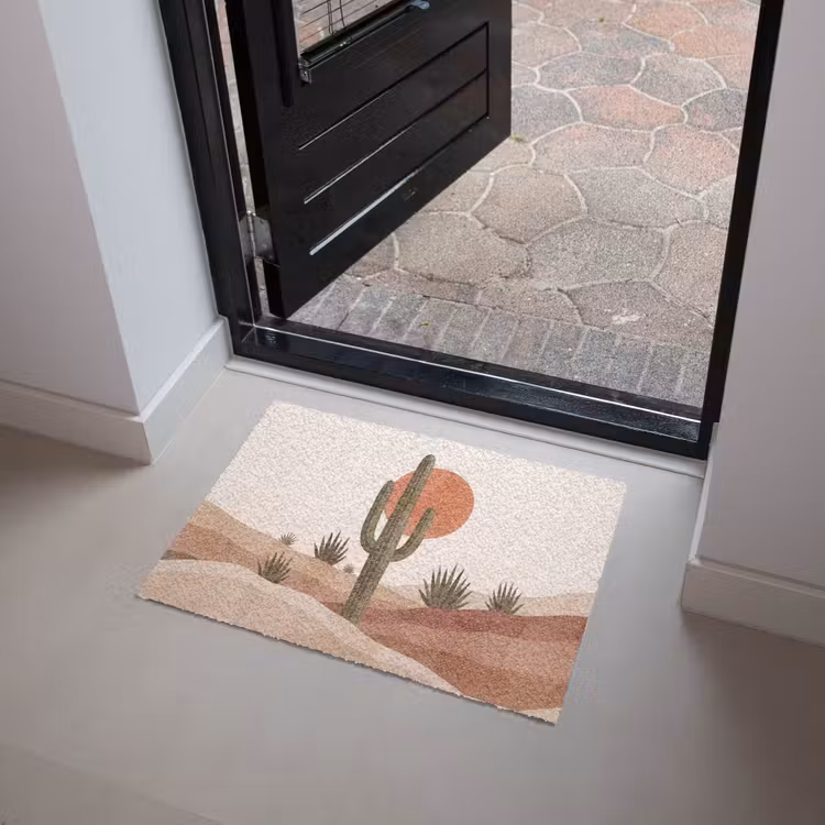 Cactus - Duinen - Modern - Landschap - Groen Deurmat klein -sfeer5
