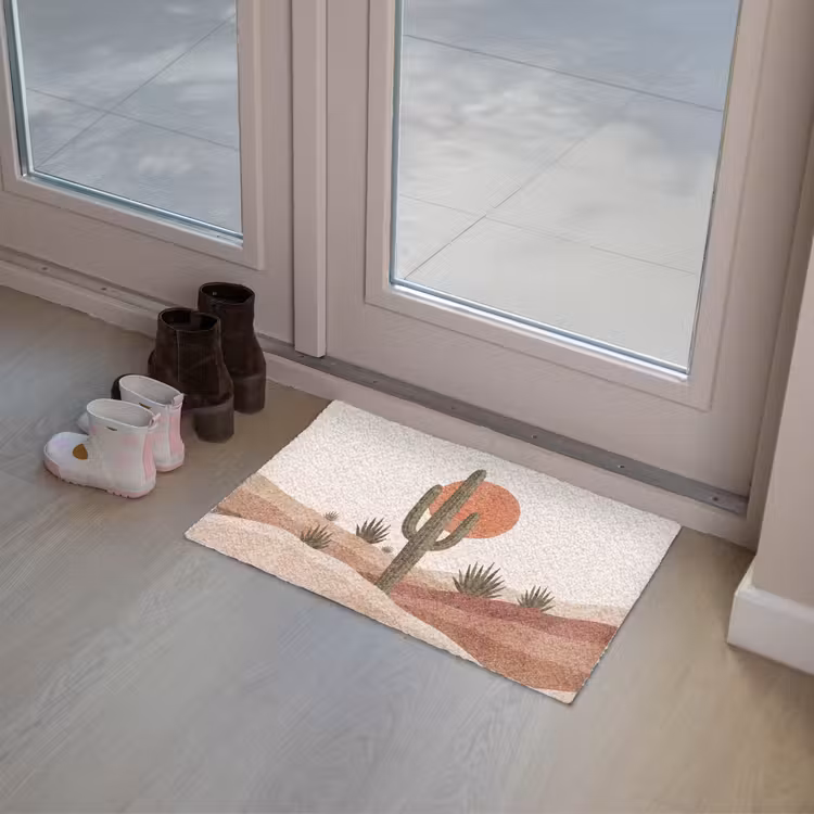 Cactus - Duinen - Modern - Landschap - Groen Deurmat klein -sfeer3