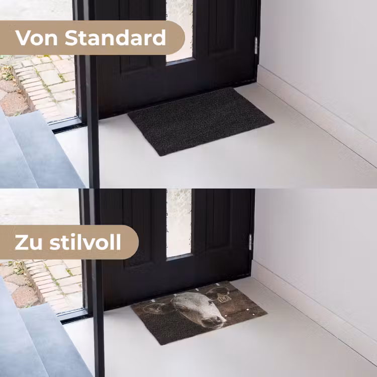 Kalf - Oormerk - Houten stal Deurmat klein -voor-na_DE