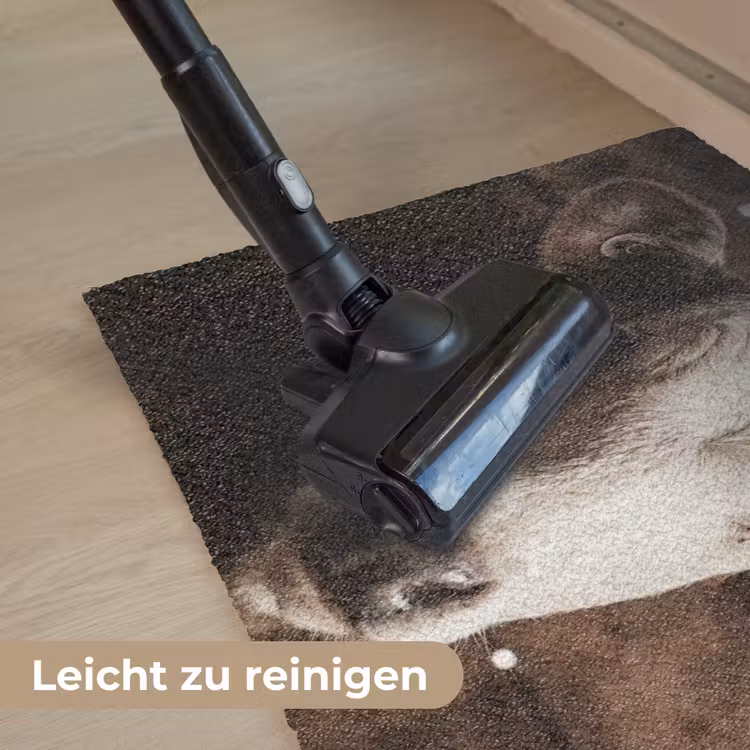 Kalf - Oormerk - Houten stal Deurmat klein -reinigen_DE