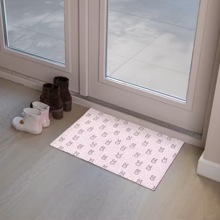 Konijnen - Minimalistisch - Roze Deurmat klein 898 -sfeer3