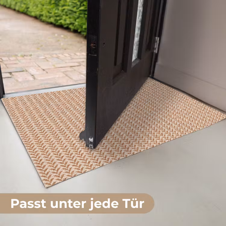 Plaid - Patroon - Bladvorm - Bruin Deurmat klein 898 -USP_DE