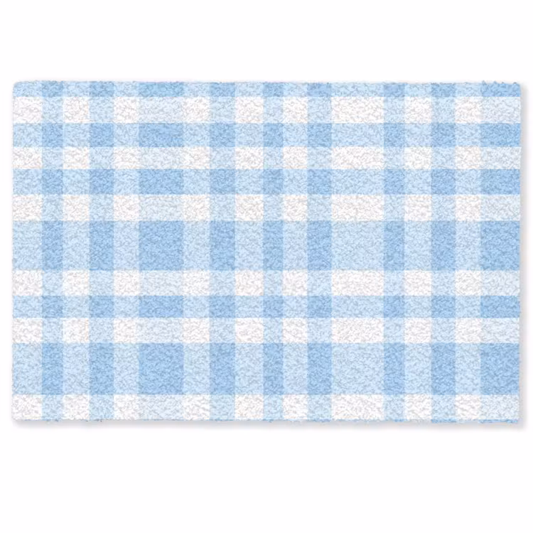 Ruit - Patroon - Blauw Deurmat klein 898 -zkaufland3d