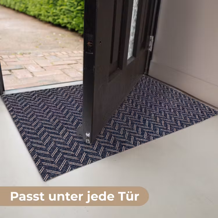 Plaid - Patroon - Visgraad - Blauw Deurmat klein 898 -USP_DE