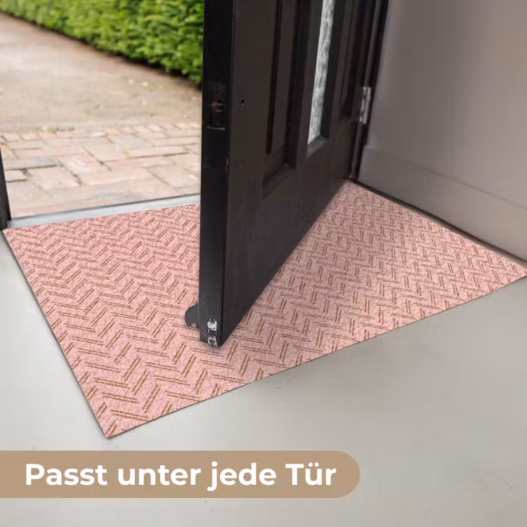 Plaid - Patroon - Visgraad - Roze Deurmat klein 898 -USP_DE