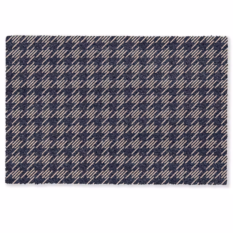 Plaid - Patroon - Ruit - Blauw Deurmat klein 898 -zkaufland3d