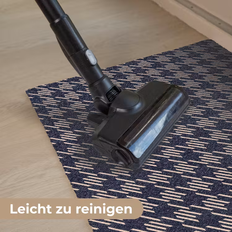 Plaid - Patroon - Ruit - Blauw Deurmat klein 898 -reinigen_DE