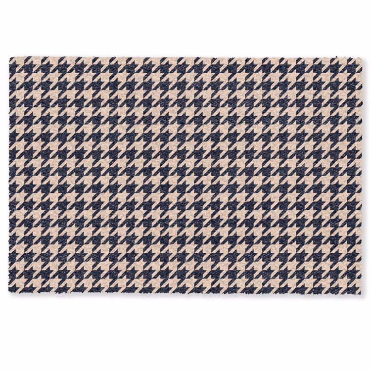 Plaid - Patroon - Ruit - Donkerblauw Deurmat klein 898 -zkaufland3d