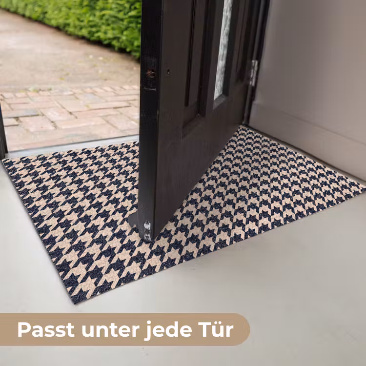 Plaid - Patroon - Ruit - Donkerblauw Deurmat klein 898 -USP_DE