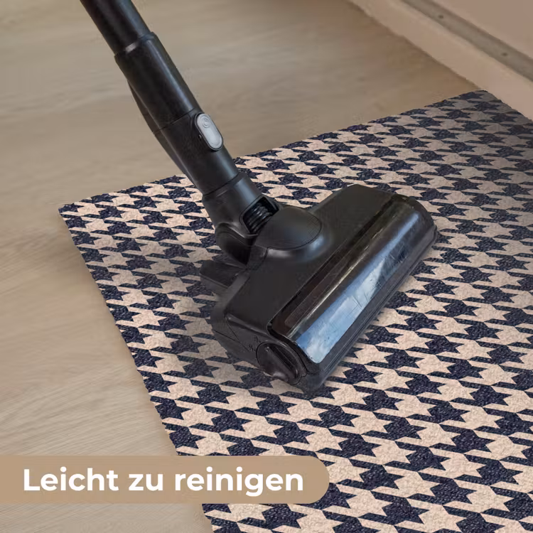 Plaid - Patroon - Ruit - Donkerblauw Deurmat klein 898 -reinigen_DE