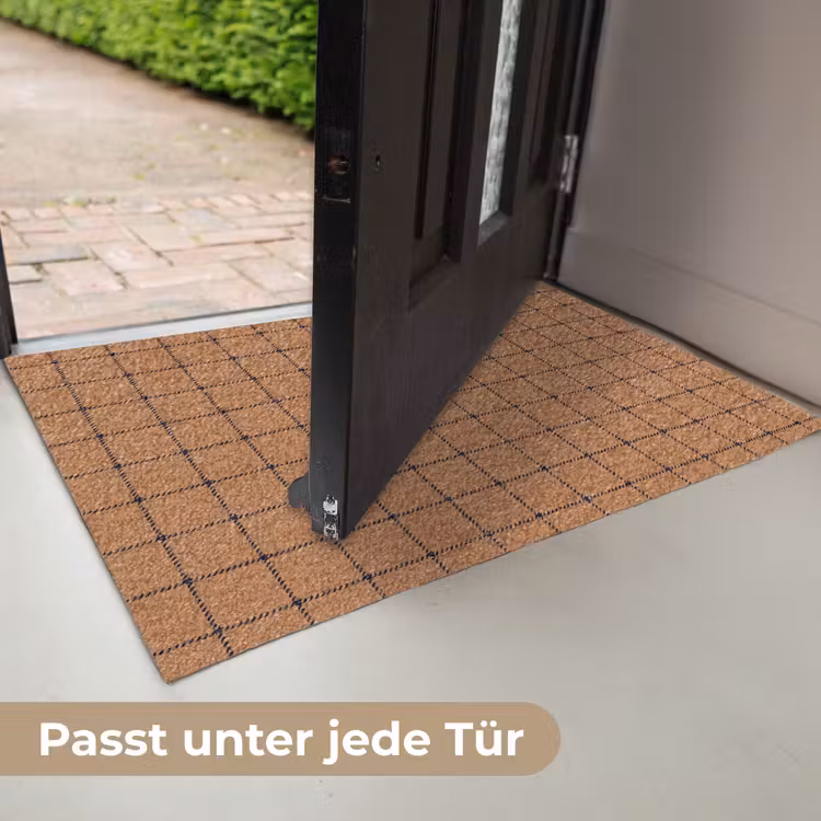 Plaid - Patroon - Vierkant - Bruin Deurmat klein 898 -USP_DE