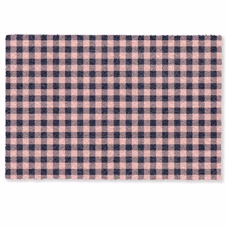 Plaid - Patroon - Roze - Zwart Deurmat klein 898 -zkaufland3d