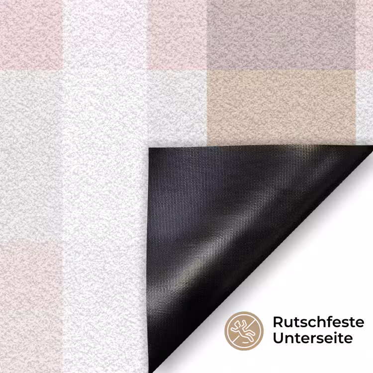 Ruitpatroon - Aardetinten - Minimalistisch Deurmat klein 898 -antislip_DE