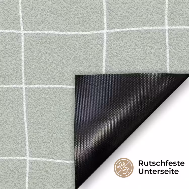 Ruitpatroon - Golvend - Groen Deurmat klein 898 -antislip_DE