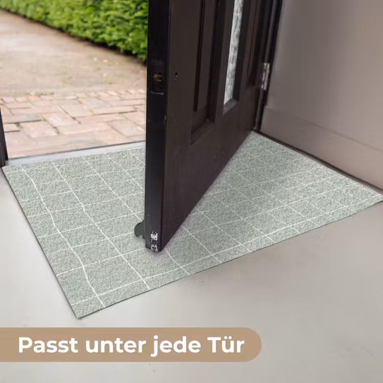 Ruitpatroon - Golvend - Groen Deurmat klein 898 -USP_DE