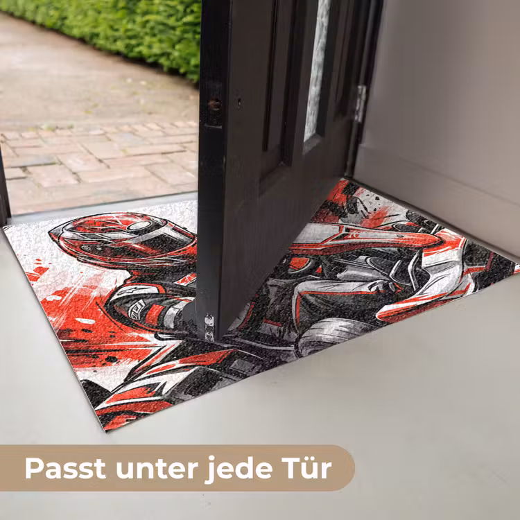 Kart - Coureur - Snelheid - Rood Deurmat klein -USP_DE