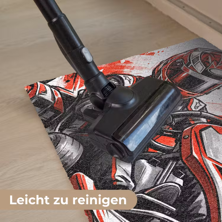 Kart - Coureur - Snelheid - Rood Deurmat klein -reinigen_DE