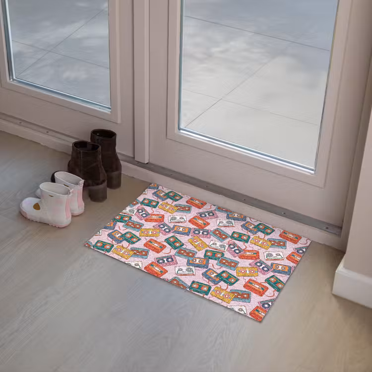 Cassette - Patroon - Roze Deurmat klein 898 -sfeer3