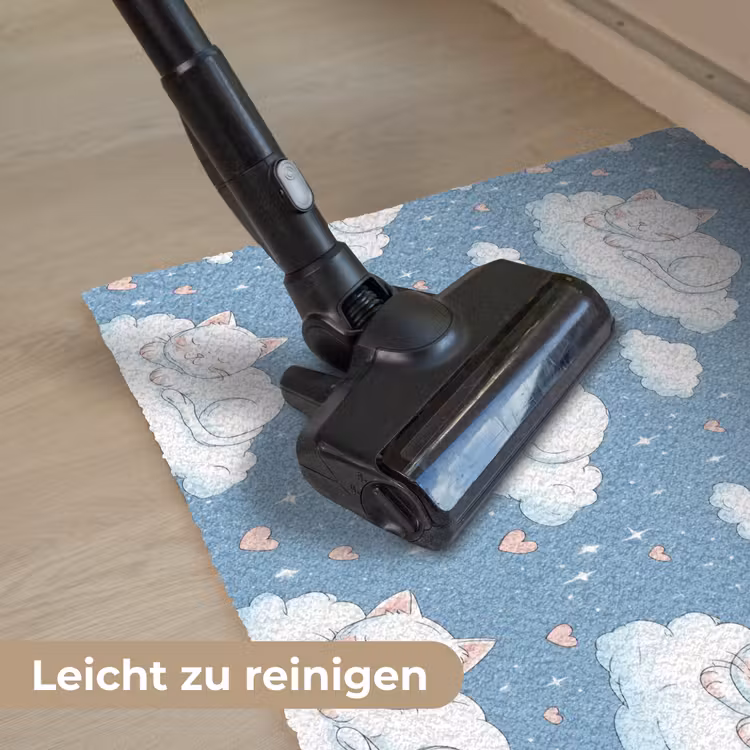 Kitten - Wolken - Blauw Deurmat klein 898 -reinigen_DE