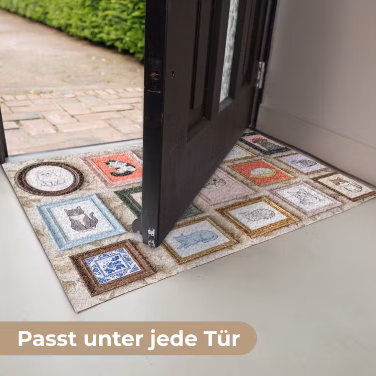 Kat - Portret - Dieren - Illustratie - Lijst Deurmat klein -USP_DE
